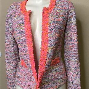 For The Republic Multicolor Tweed Women's Jacket sweater 💕💕 supercute size S